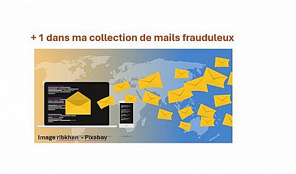 Dans ma collection de mails frauduleux, en voilà un qui me rappelle l'époque du fax à rouleau …..