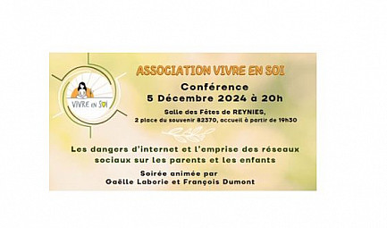 Association Vivre en soi - Conférence Algorithmes et IA  Les dangers d'Internet et l'emprise des réseaux s..