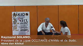 Janna - 14 ans, découvre l'Aikido et réalise l'interview de Raymond SOLANO. Président de la Ligue OCCITANIE d’Aïkido et de Budo.